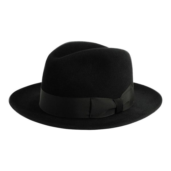 Gamble & Gunn 'Shirwell' Luxury Handmade Fur Felt Fedora - Black