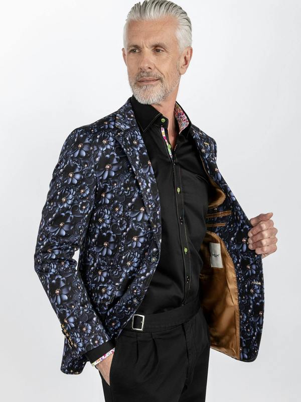 CLJ2547 DAISY PRINTED BLAZER - Claudio Lugli Shirts