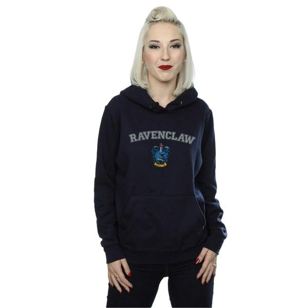 Harry Potter Womens/Ladies Ravenclaw Crest Hoodie - Navy Blue