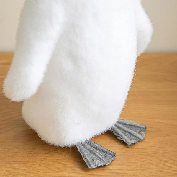 Samuel Alexander 26cm Freestanding Flocked Christmas Penguin Decoration