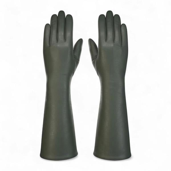 Infinity Leather Womens Long Italian Leather Winter Soft Wool Lining Gloves