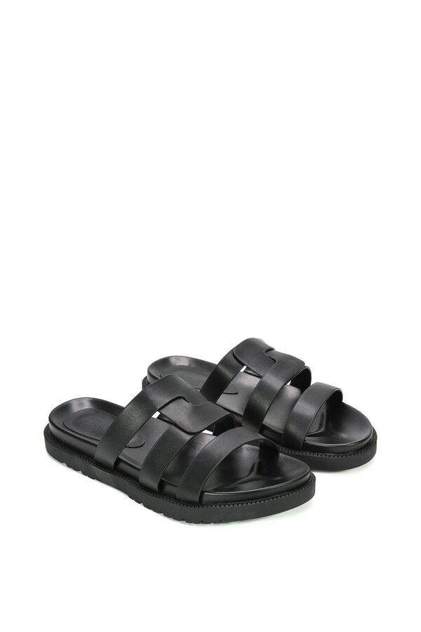 XY LONDON Flat Slider Sandals With Comfortable Footbed