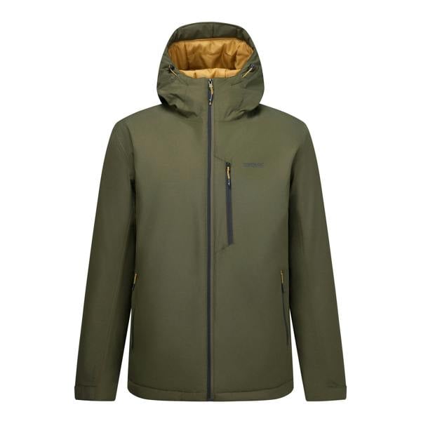Regatta Mens Allston Waterproof Jacket - Dark Khaki/Wood Brown - 