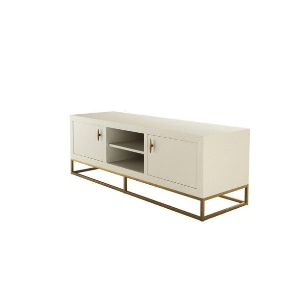 Wyld Haus Curitiba Cream Shagreen 2 Door TV Unit