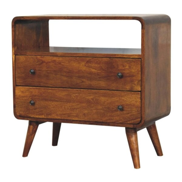 Wyld Haus Trento Curved 2 Drawer Charm Console Table