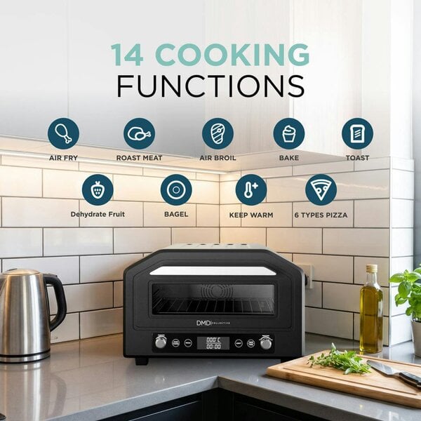 DMD Collective Electric Pizza Oven & Air Fryer Combo 17L – 400°C Indoor Countertop Oven, Fits 12" Pizza