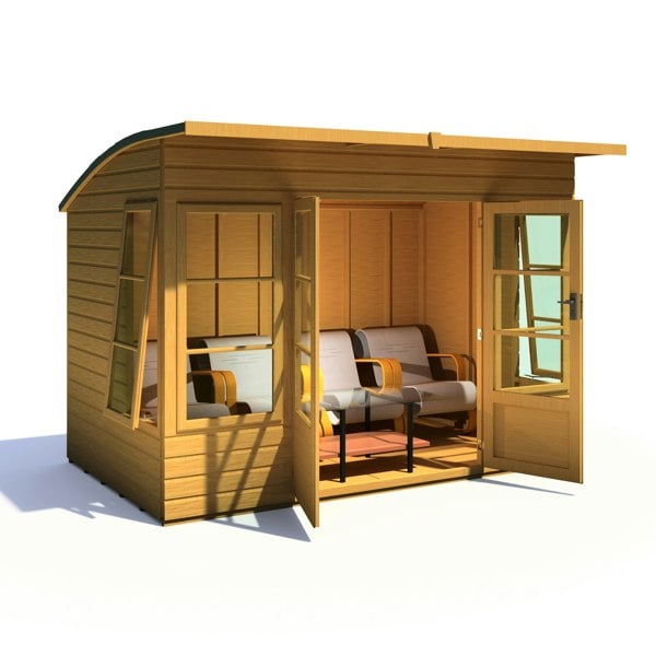 Shire Orchid 10x6G Summerhouse with curved roof - Best Shed