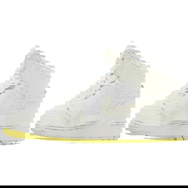NIKE FD8780 181 Nike Air Jordan 1 Mid (GS) WHITE/CREAM/YELLOW TRAINER YOUTH UK 3.5