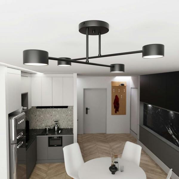Emibig HALO Ceiling lamp 4 x GX53 Black