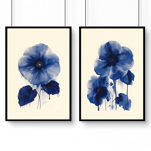 Wall Art For Hallways | Set of 2 Botanical Wall art Prints