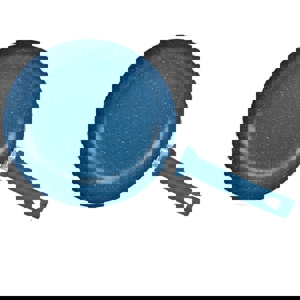 Gr8 Home Aluminium 8 Pc Marble Ceramic Non Stick Induction Frying Pan Saucepan Set Blue