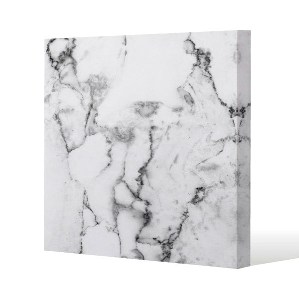 Benjamin Tate Design White Leaves Slim Style Canvas Print  90x90cm , 15mm Slim Real wood.