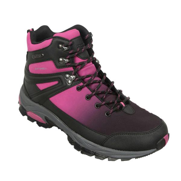 Mountain Warehouse Womens/Ladies Shadow Softshell Walking Boots - Dark Pink - 