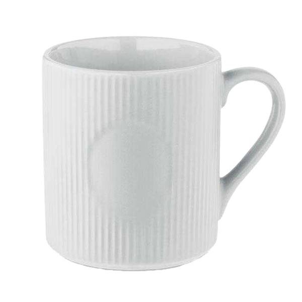 MidOcean Ribbed Ceramic 340ml Mug - White - 
