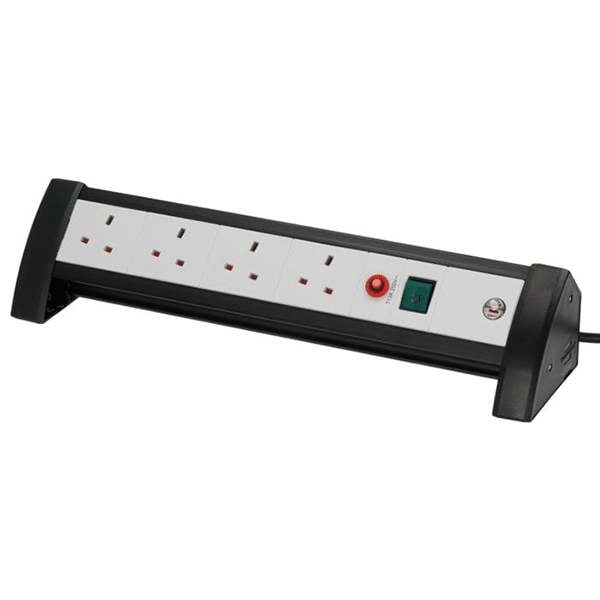 Brennenstul Premium-Office-Line Desktop Extension Lead - 4 Sockets - 3 Metre Cable - 5 Year Guarantee