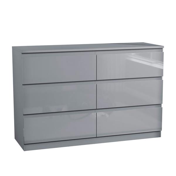 Vida Designs Glinton 6 Drawer Chest, Black