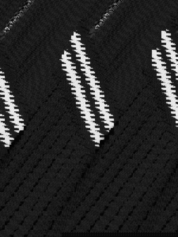 Moncler Enfant Girls Half Zip Pleated Dress in Black