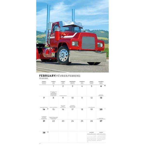 Trucks Calendar 2027, Wall Calendars, Month To View, Transport, Gift