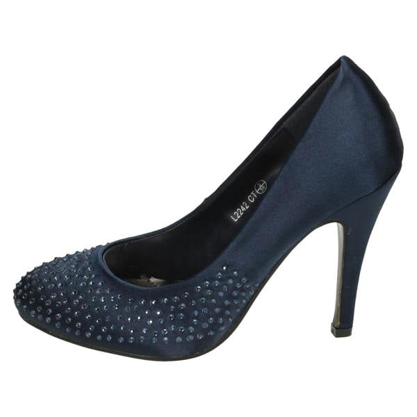 Anne Michelle Ladies Anne Michelle Diamante Court Shoes