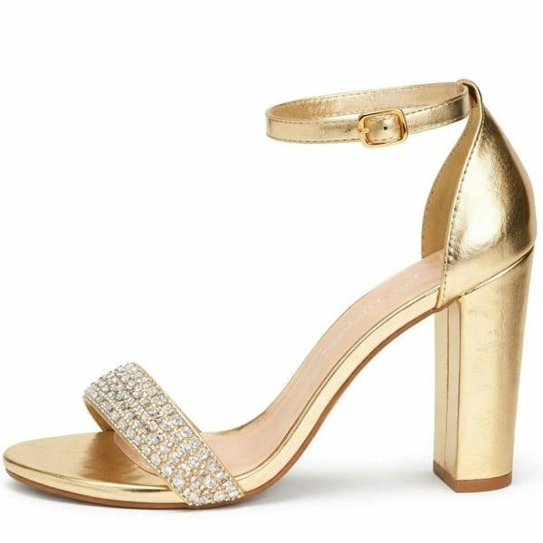 Anne Michelle Ladies Anne Michelle Block High Heel Shoes F12046