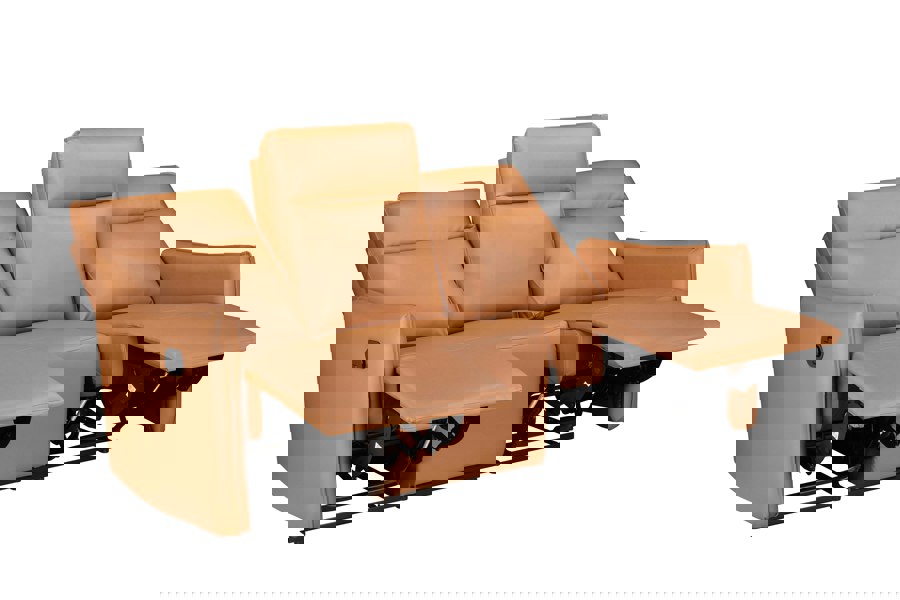 Dorel Home Lugo 3-Seat Sofa Man Cognac PU