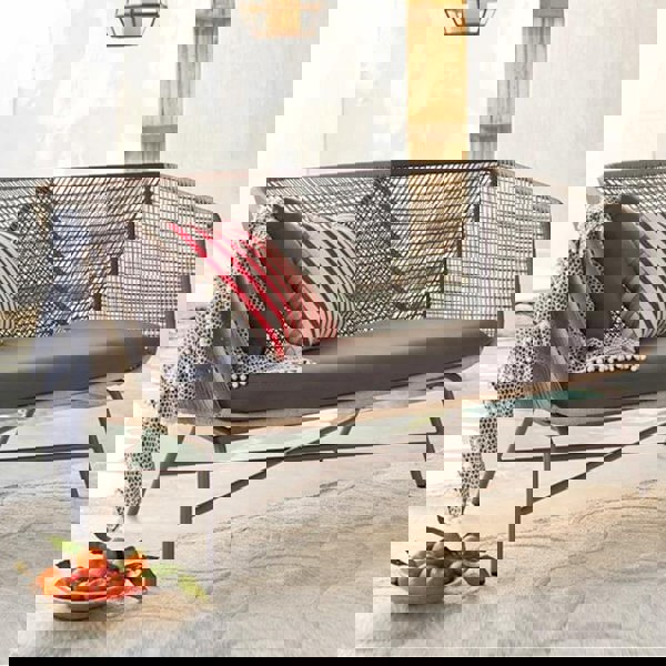 Carmean Rattan Chair and Footstool, Outdoor-Weilai Concept-Two Seater 145cm-Weilai Concept