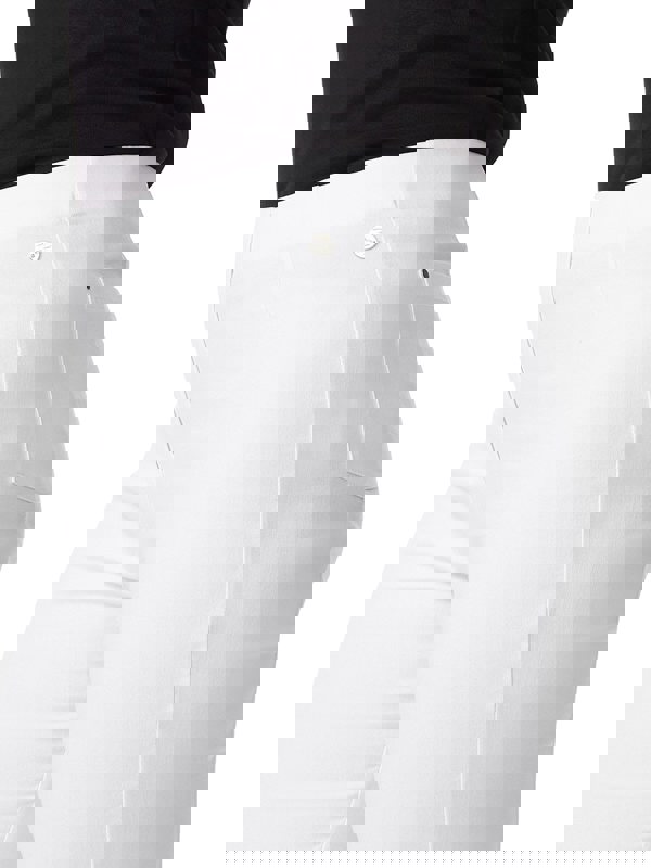 PennyPlain Cropped Bengaline Trousers - White