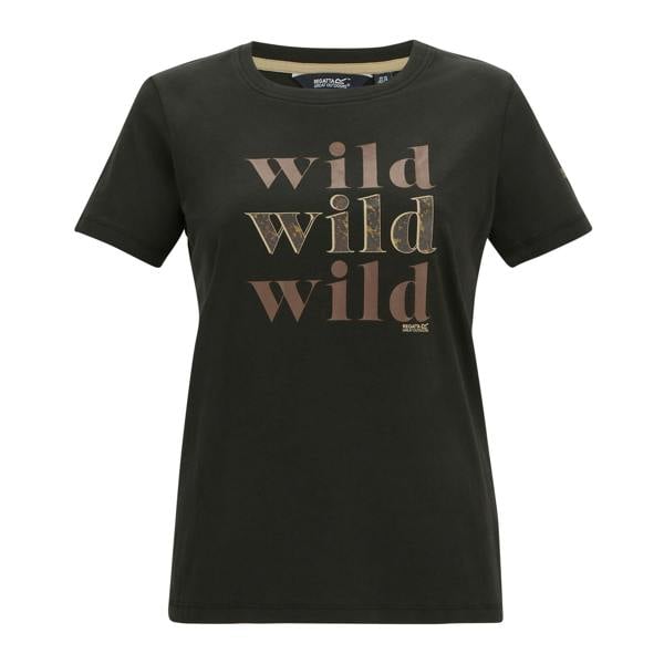 Regatta Womens/Ladies Filandra VX Wild Leopard Print T-Shirt - Black - 