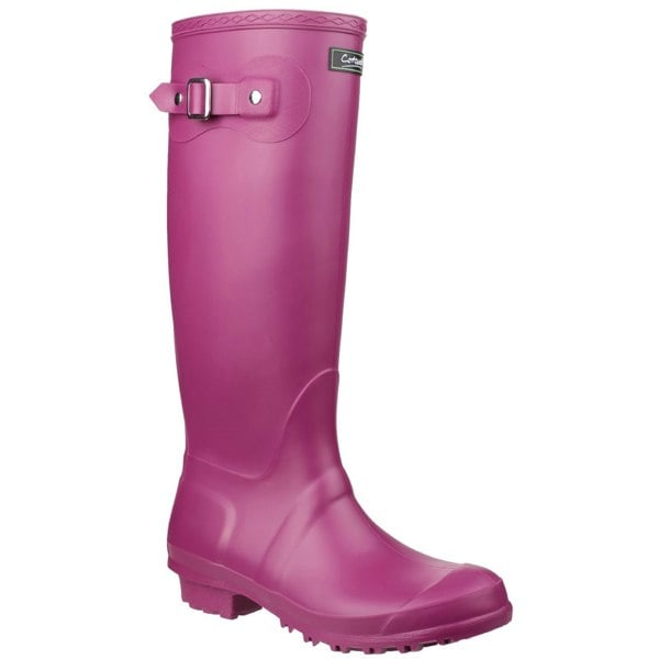 Cotswold Sandringham Buckle-Up Womens Wellington Boots - Berry