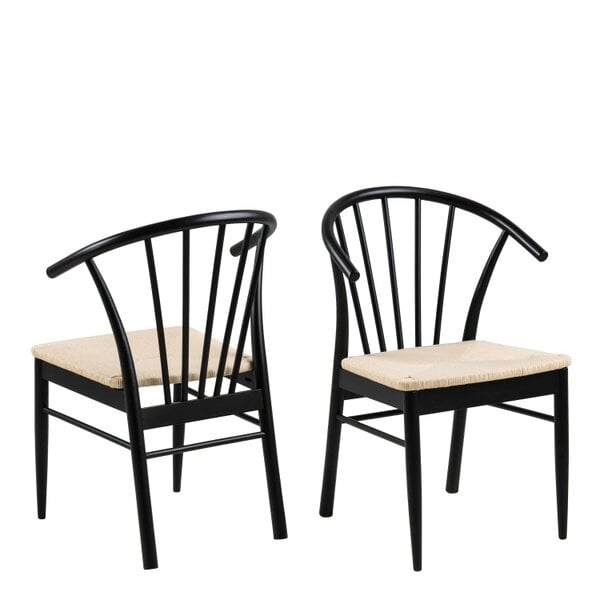 Wyld Haus Set of 2 Buenos Aires Black Wood Dining Chair