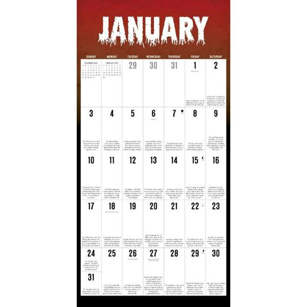 Horror Trivia Calendar 2027, Wall Calendars, Month To View, Entertainment, Gift