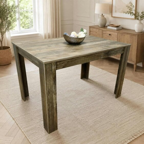 Kosy Koala Dining Table Brown Rustic Wood Effect, Place for 6 Seats for Kitchen, Office
