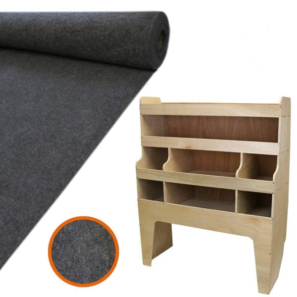 T-mech 11sqm Anthracite Van Lining, Glue & VW Transporter Rack