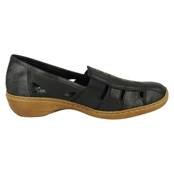 Rieker Ladies Rieker Cut Out Design Slip On Shoes 41385