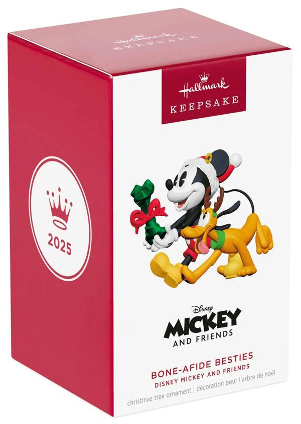Disney Mickey Mouse Hallmark Keepsake - Mickey & Pluto with Bone Christmas Tree Ornament