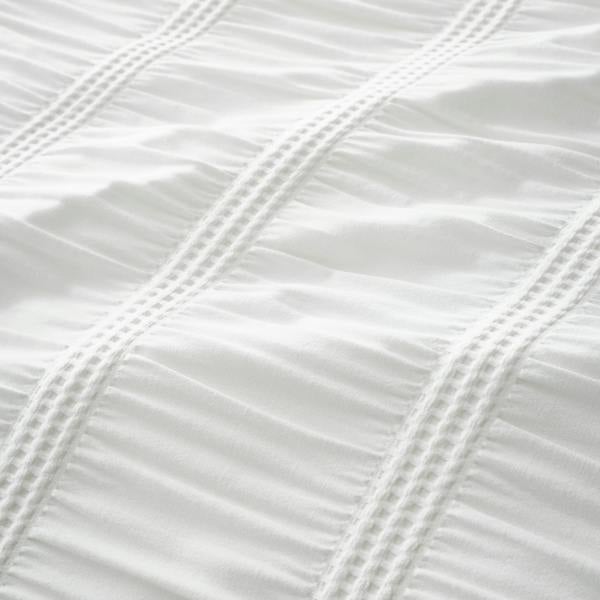 Pineapple Elephant Waffle Seersucker Duvet Cover Set White