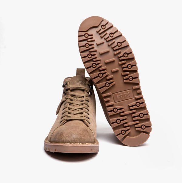Popps 1961 MOD Mens Suede Boots Sand