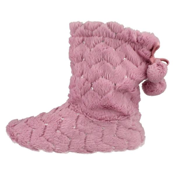Spot On Ladies Spot On Sequined Slipper Boots