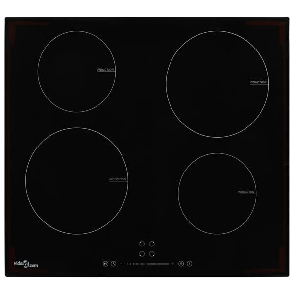 Berkfield Induction Hob with 4 Burners Touch Control Glass 7000 W
