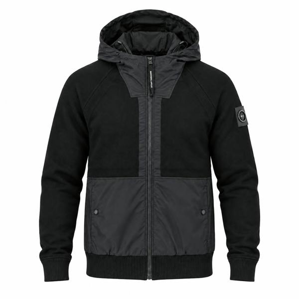 Marshall Artist Newbury Hybrid Knitted Hoodie Black