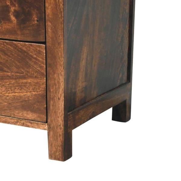 Artisan Furniture Solid Wood California Walnut Naya Bedside, 3 Drawers, Brown