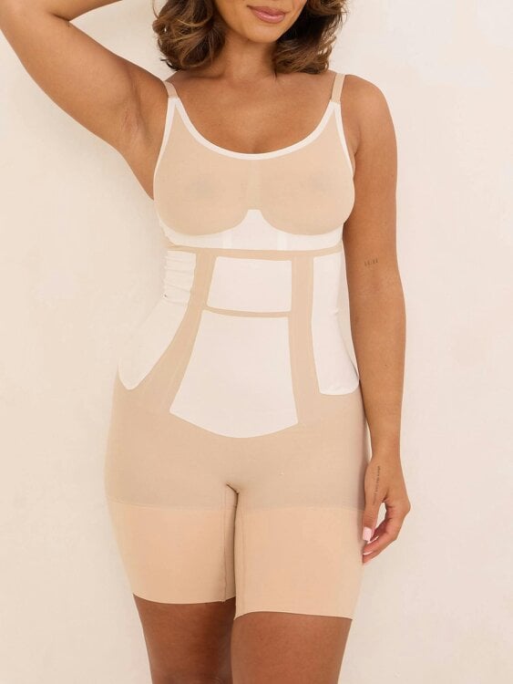Perky Pear 360Sculpt™ Bust Support Body Suit-BEIGE