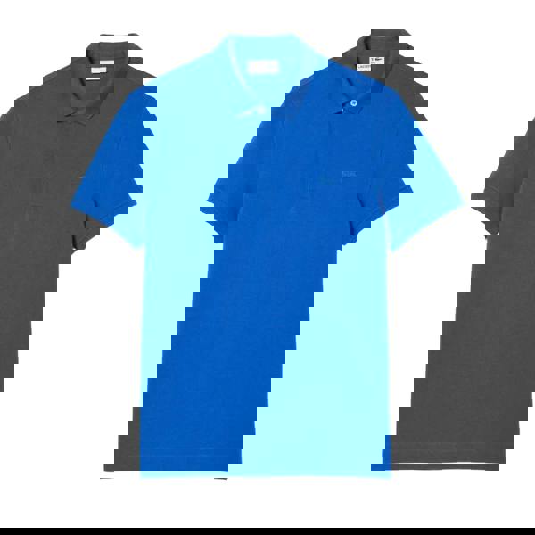 Lacoste Mens Paris Piqué Stretch Regular Polo Shirt - Blue
