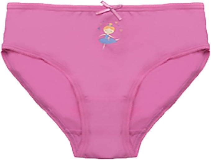 KAV Adorable Girls Printed Briefs - Comfortable Cotton Briefs Panties Knickers Underwear for Everyday Wear - Fun and Colorful Designs