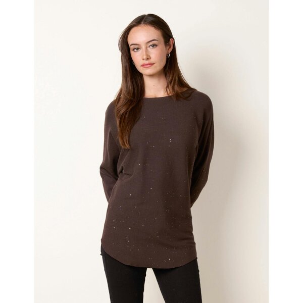 Blue Vanilla Batwing Glitter Knit Jumper