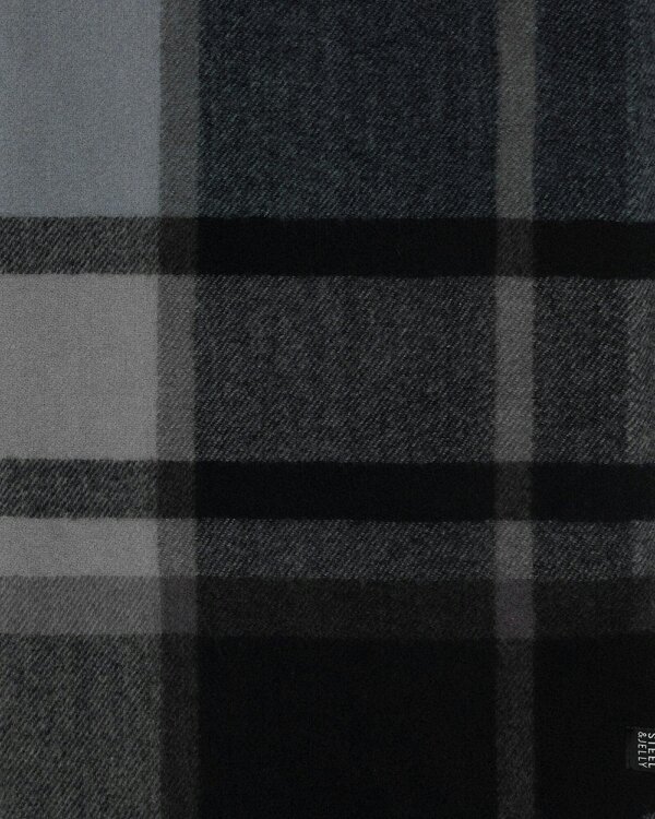 Steel & Jelly Mossley – Grey and Black Check Oversized Scarf