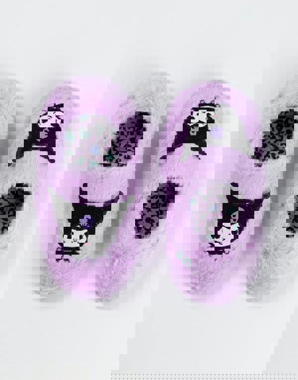 Hello Kitty Girls Purple Kuromi Slip On Loafer Slippers