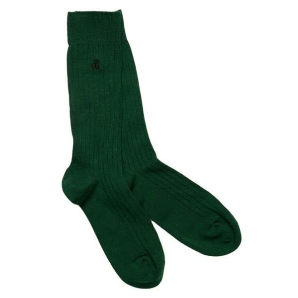 Swole PandaSocks 4 - pack4 - Pack Bundle Foxes & Pheasants Bamboo Socks, Green/NavyBoxers & Briefs