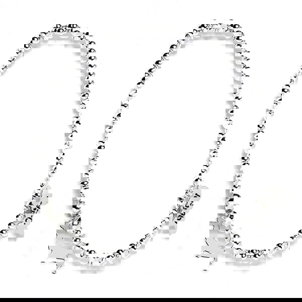 Basset Bleu de Gascogne Silhouette Silver Ball Bead Bracelet - Personalised - MYLEE London