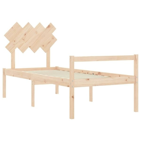 Berkfield Bed Frame with Headboard 90x200 cm Solid Wood